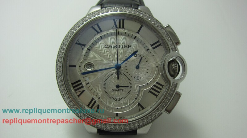 Cartier Ballon bleu de Cartier Working Chronograph Diamonds Bezel CRM84 - Cliquez sur l'image pour la fermer