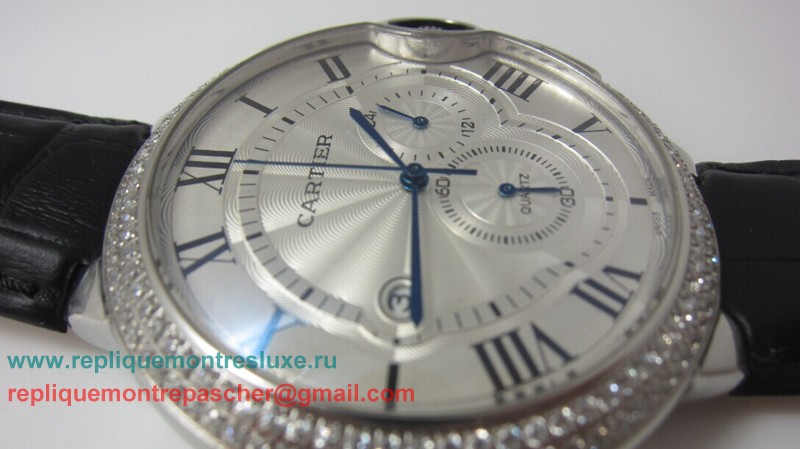 Cartier Ballon bleu de Cartier Working Chronograph Diamonds Bezel CRM84 - Cliquez sur l'image pour la fermer