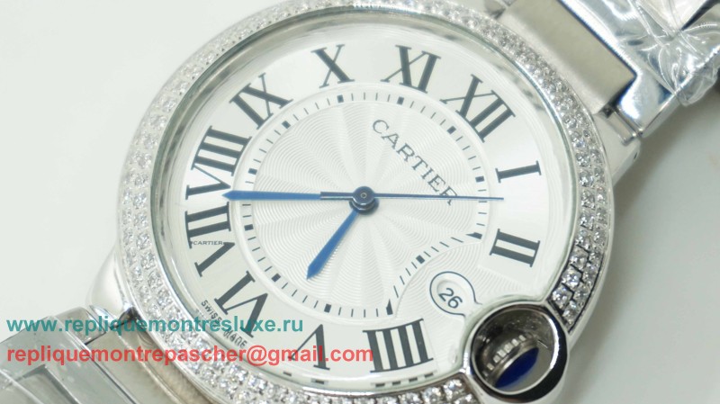 Cartier Ballon bleu de Cartier Quartz S/S Diamonds Bezel CRM120 - Cliquez sur l'image pour la fermer