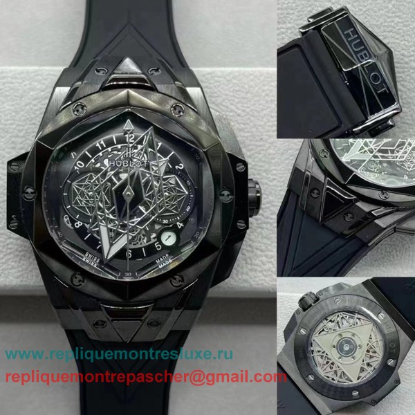 Replique Hublot Big Bang Sang Bleu II working Chronograph HTMN59