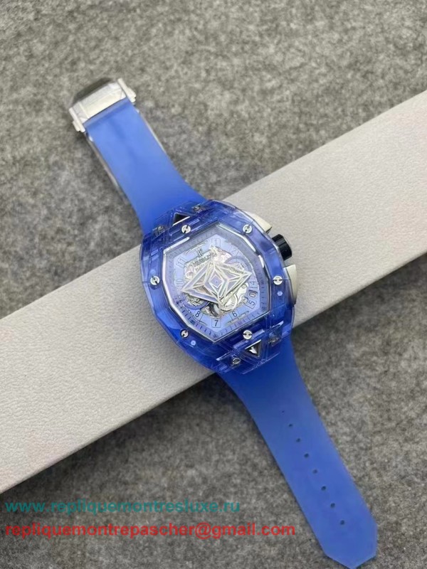 Replique Hublot Spirit of Big Bang Sang Bleu Working Chronograph HTMN83