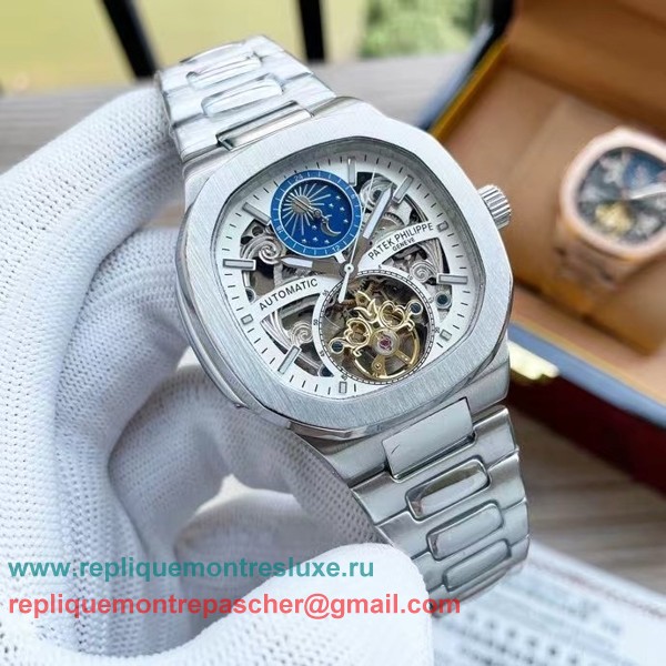 Repliques Patek Philippe Automatique Moonphase Tourbillon PPMN173