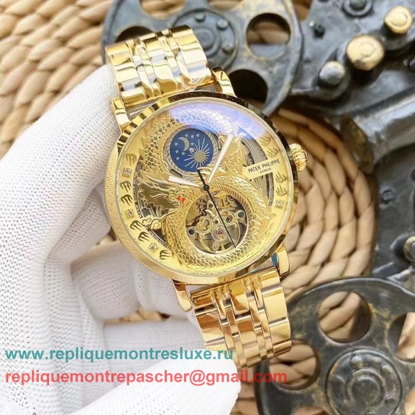 Replique Patek Philippe Automatique Tourbillon S/S PPMN201