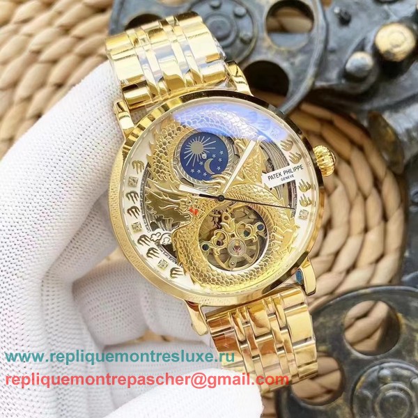 Replique Patek Philippe Automatique Tourbillon S/S PPMN202