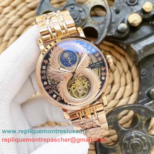 Replique Patek Philippe Automatique Tourbillon S/S PPMN203