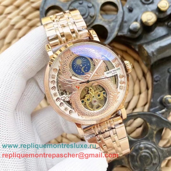 Replique Patek Philippe Automatique Tourbillon S/S PPMN204