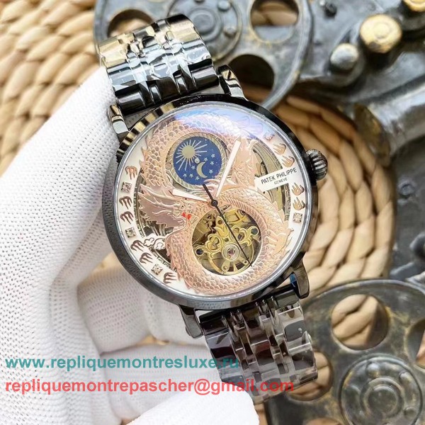 Replique Patek Philippe Automatique Tourbillon S/S PPMN206