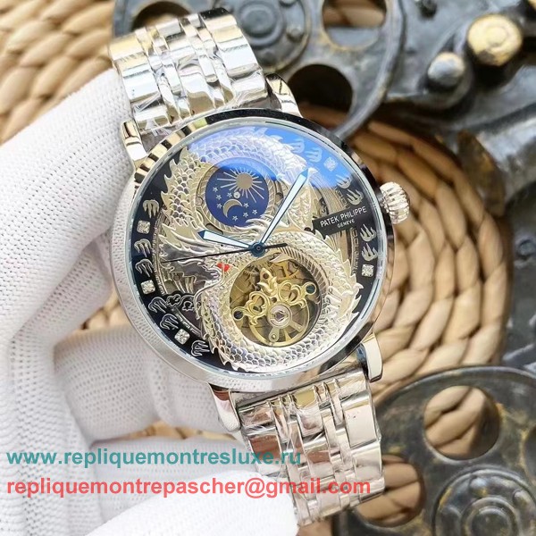 Replique Patek Philippe Automatique Tourbillon S/S PPMN207