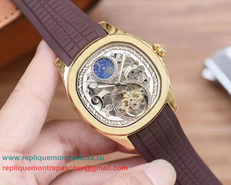 Repliques Patek Philippe Automatique Moonphase Tourbillon PPMN250