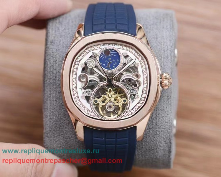 Repliques Patek Philippe Automatique Moonphase Tourbillon PPMN254