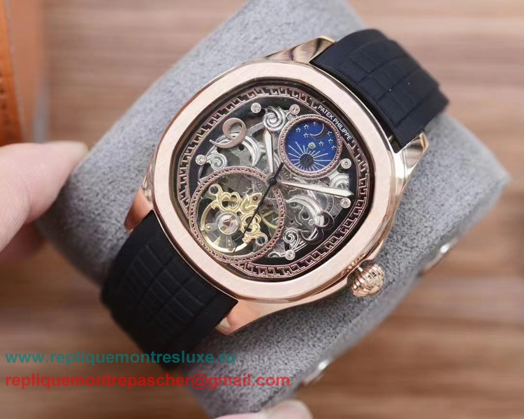 Repliques Patek Philippe Automatique Moonphase Tourbillon PPMN255