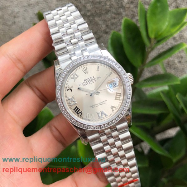 RXMN Rolex Datejust Suisse ETA 2836 Automatique S/S 36MM Sapphire Diamonds RXMN40 - Cliquez sur l'image pour la fermer