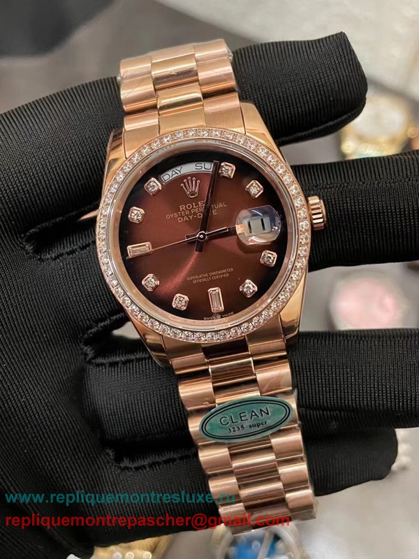 RXMN Rolex Day-Date Automatique S/S 36MM Sapphire Diamonds Bezel RXMN159