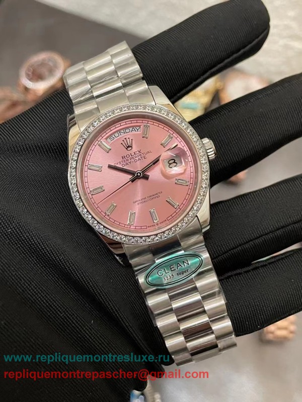 RXMN Rolex Day-Date Automatique S/S 36MM Sapphire Diamonds Bezel RXMN162