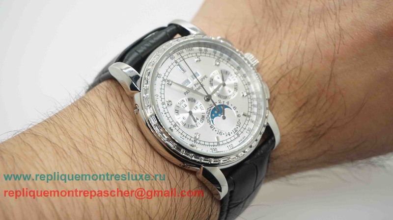 Patek Philippe Perpetual Calendar Moonphase Automatique Diamonds PPM64 - Cliquez sur l'image pour la fermer