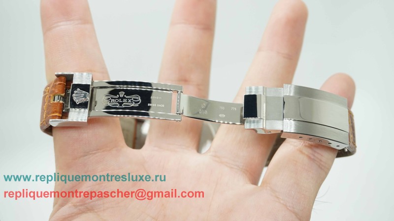 Rolex Daytona Asia Valjoux 7750 Automatique Working Chronograph Cuir RXM130 - Cliquez sur l'image pour la fermer