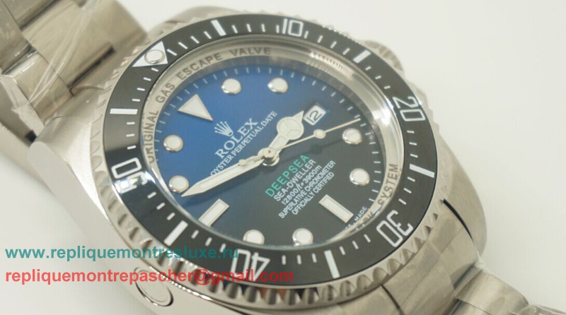 Rolex Sea Dweller Deepsea Automatique S/S Ceramic Bezel Sapphire Bleu/Noir RXM165 - Cliquez sur l'image pour la fermer