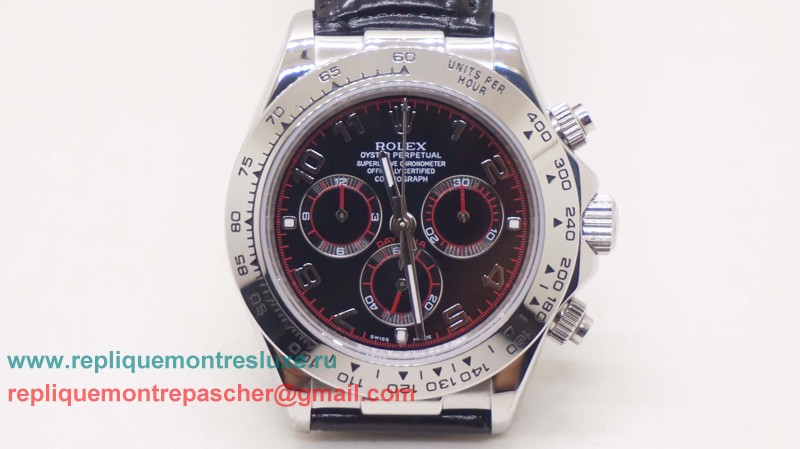 Rolex Daytona Asia Valjoux 7750 Automatique Working Chronograph Cuir RXM169 - Cliquez sur l'image pour la fermer