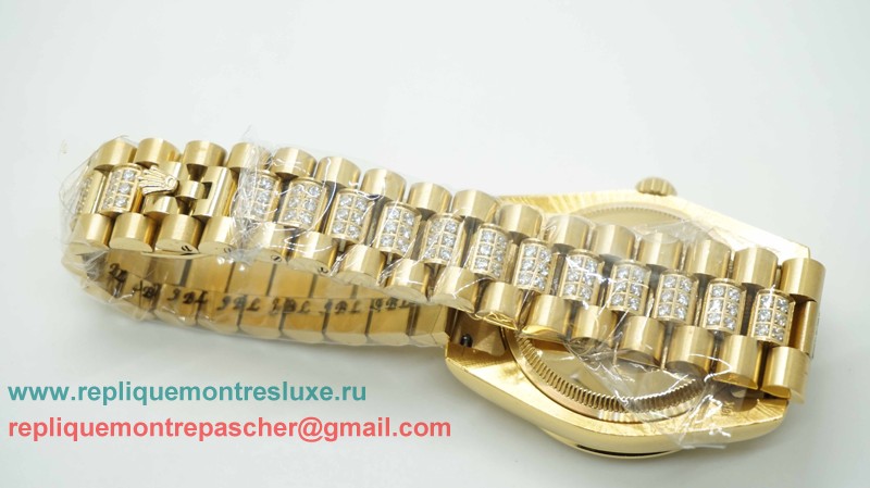 Rolex Day-Date Automatique S/S 36MM Sapphire Diamonds Bezel RXM188 - Cliquez sur l'image pour la fermer