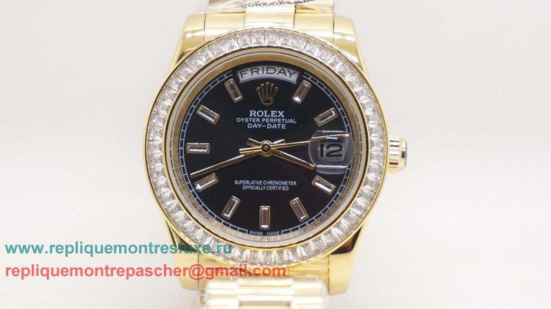 Rolex Day-Date Automatique S/S 36MM Sapphire Diamonds Bezel RXM255 - Cliquez sur l'image pour la fermer