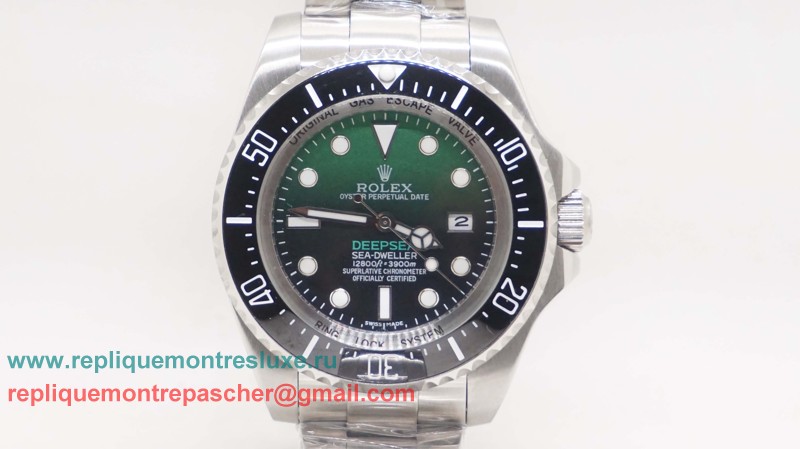 Rolex Sea Dweller Deepsea Automatique S/S Ceramic Bezel Sapphire Vert/Noir RXM271 - Cliquez sur l'image pour la fermer