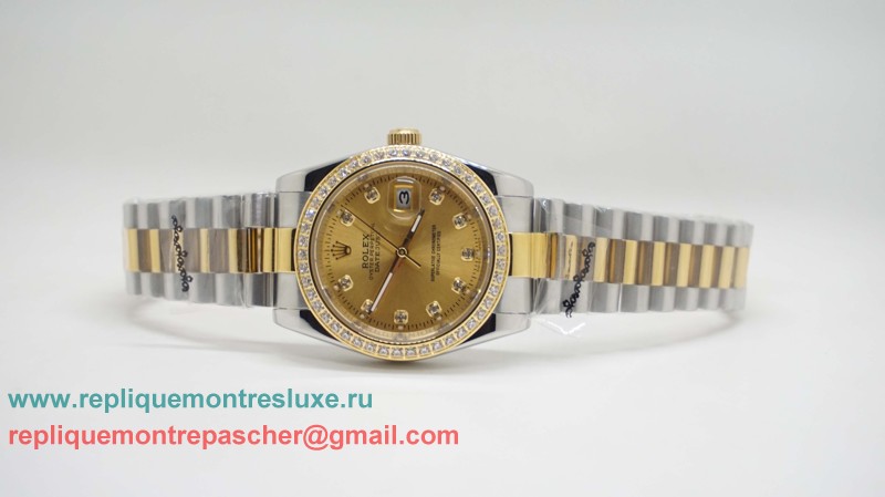 Rolex Datejust Automatique S/S 36MM Diamonds Bezel RXM331 - Cliquez sur l'image pour la fermer