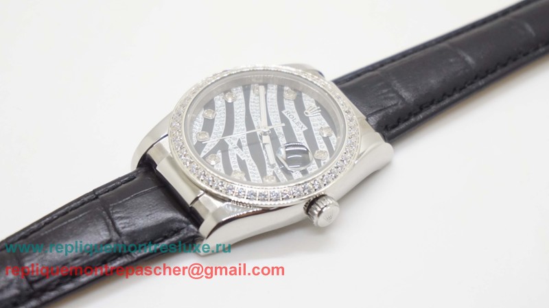 Rolex Datejust Automatique Cuir 36MM Diamonds Bezel Sapphire RXM382 - Cliquez sur l'image pour la fermer