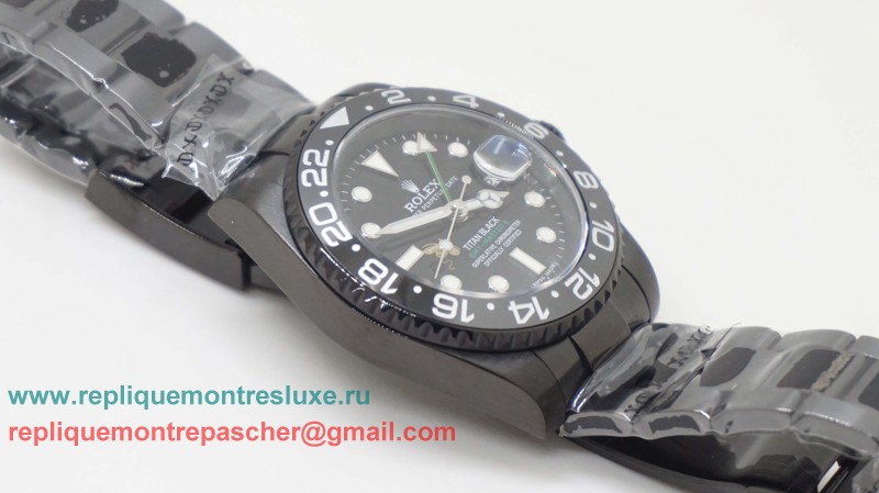Rolex GMT-Master II Titan Black Automatique S/S Ceramic Bezel Sapphire RXM399 - Cliquez sur l'image pour la fermer