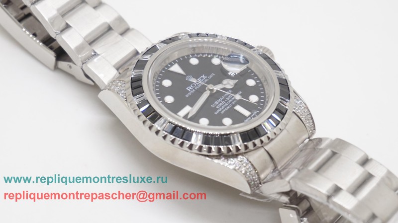 Rolex Submariner Automatique S/S Diamonds Bezel Sapphire RXM416 - Cliquez sur l'image pour la fermer