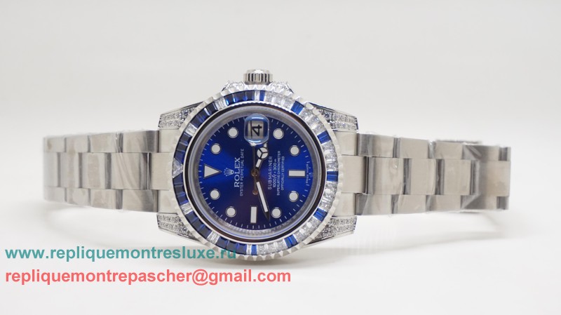 Rolex Submariner Automatique S/S Diamonds Bezel Sapphire RXM417 - Cliquez sur l'image pour la fermer